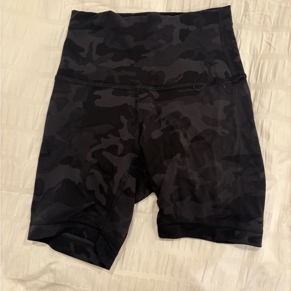 lululemon athletica Black Camo Bike Shorts